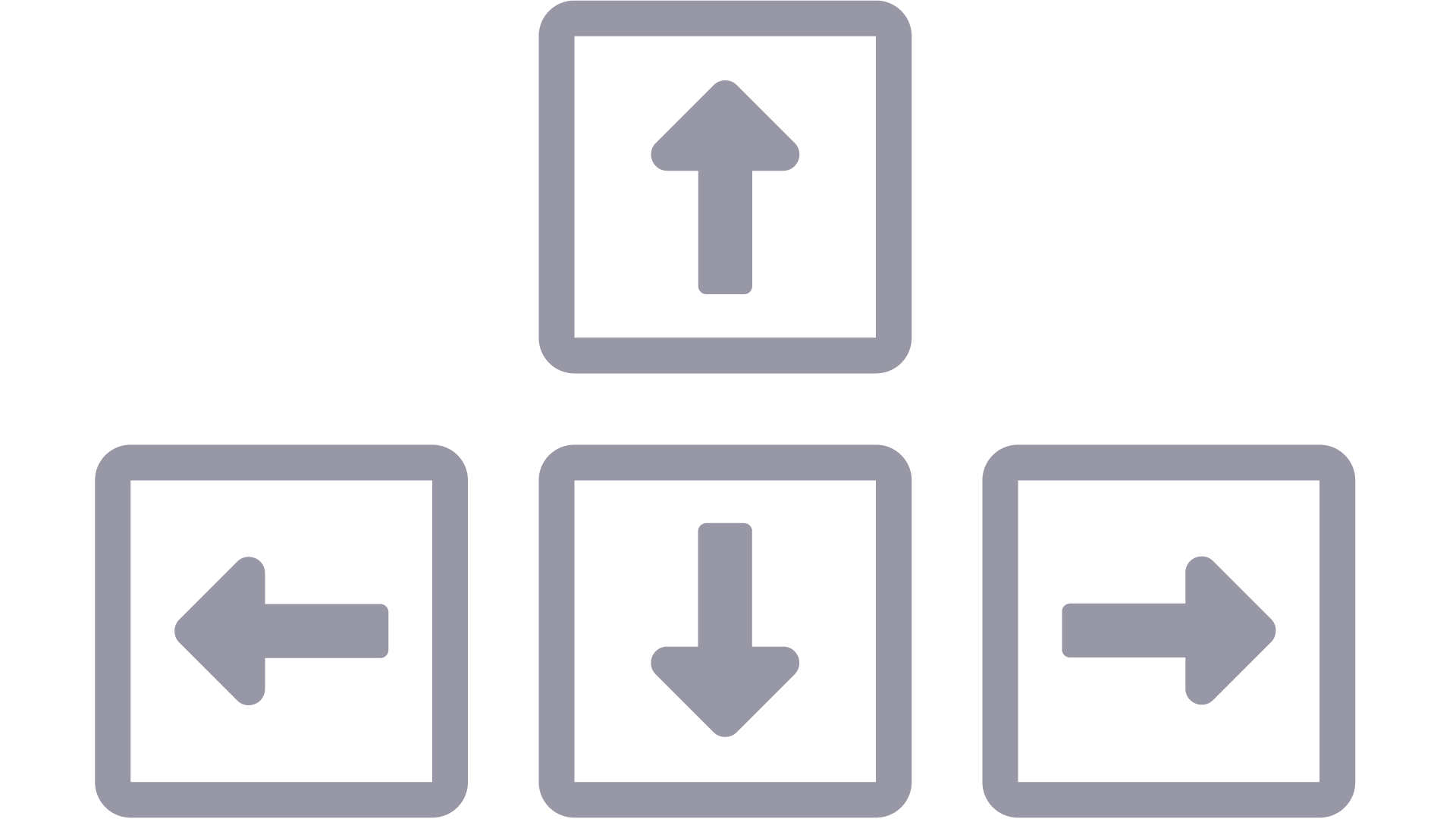 diagram of up, down, left, and right arrow keys